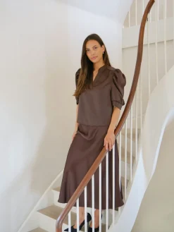 Nnroella Heavy Sateen Blouse 162590