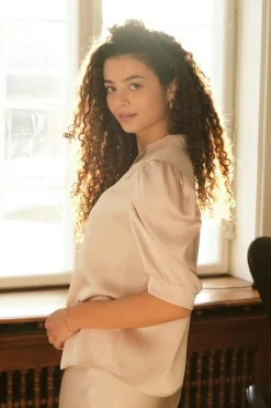 Nnroella Heavy Sateen Blouse 162590