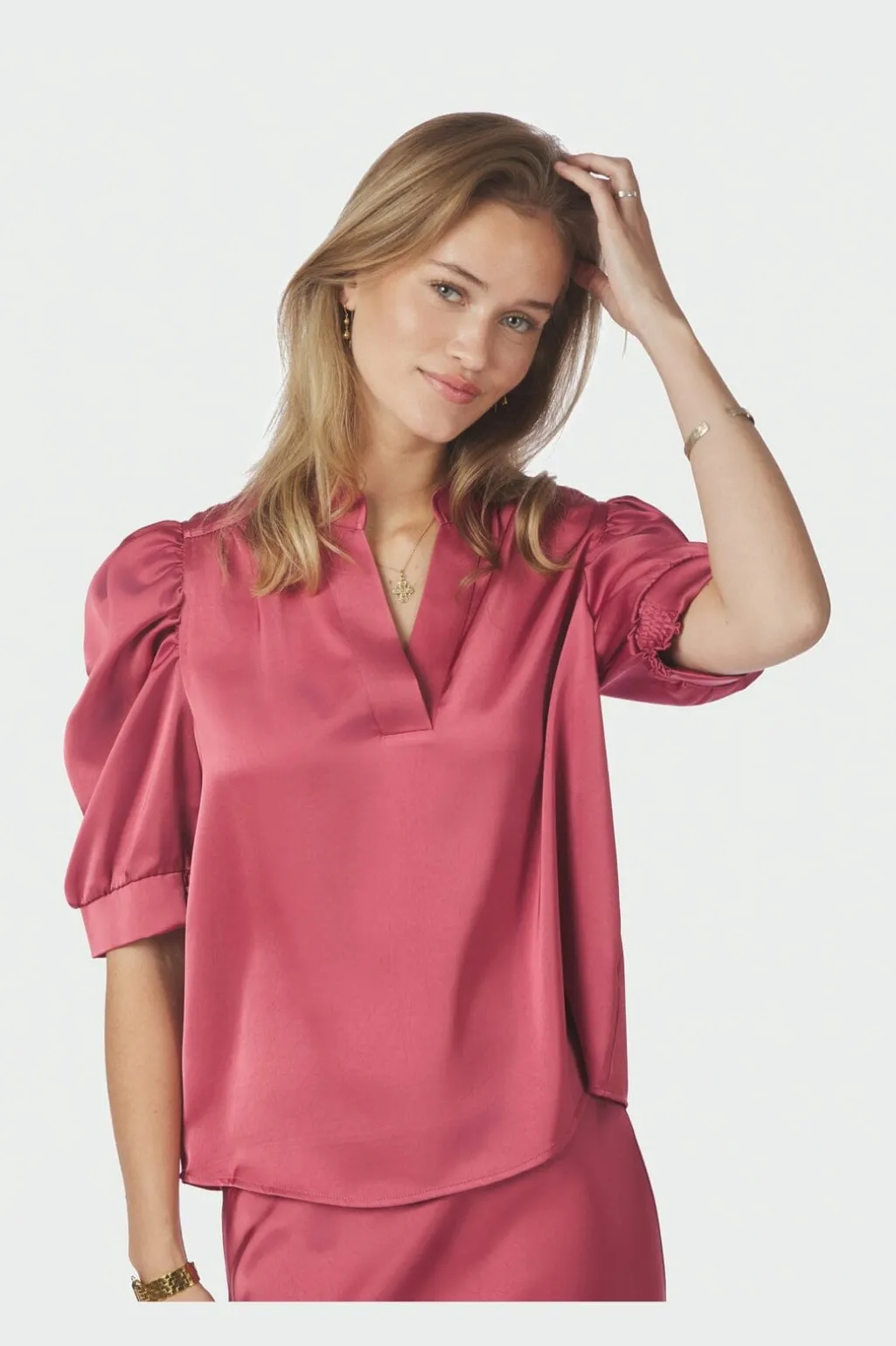 Nnroella Heavy Sateen Blouse 162590