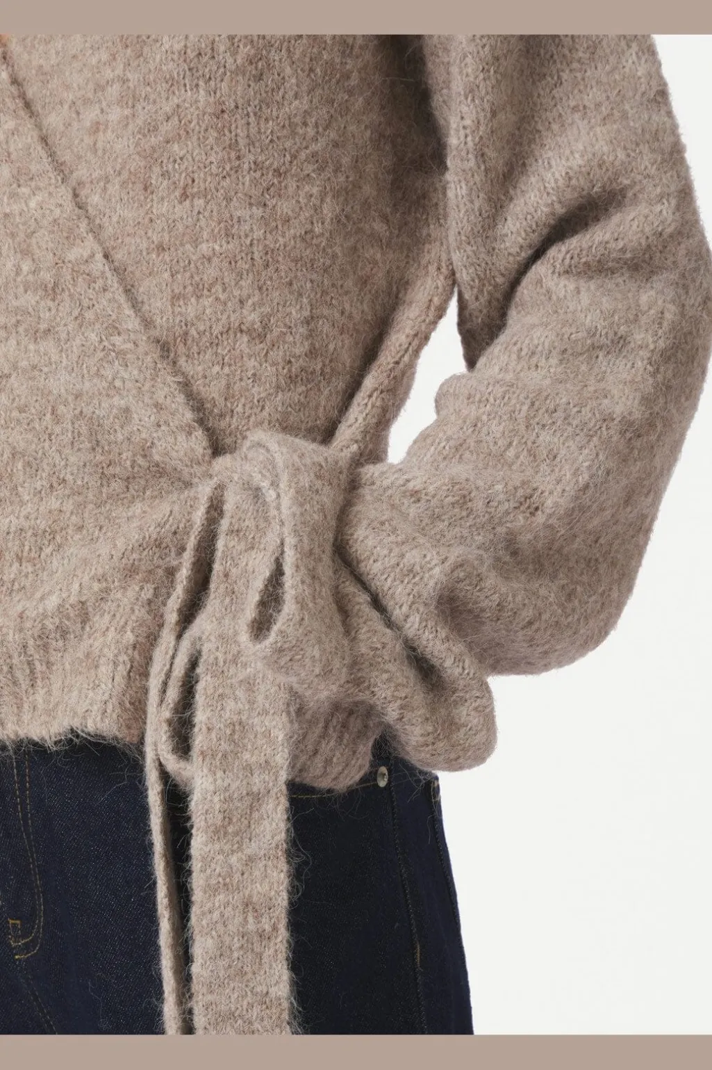 Nnronia Fluffy Wrap Knit Cardigan 166619