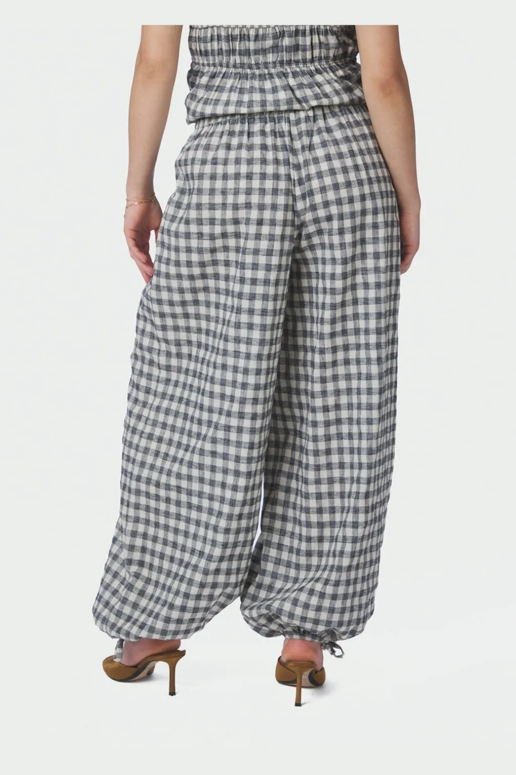 Nnroxane Balloon Check Pants 169626