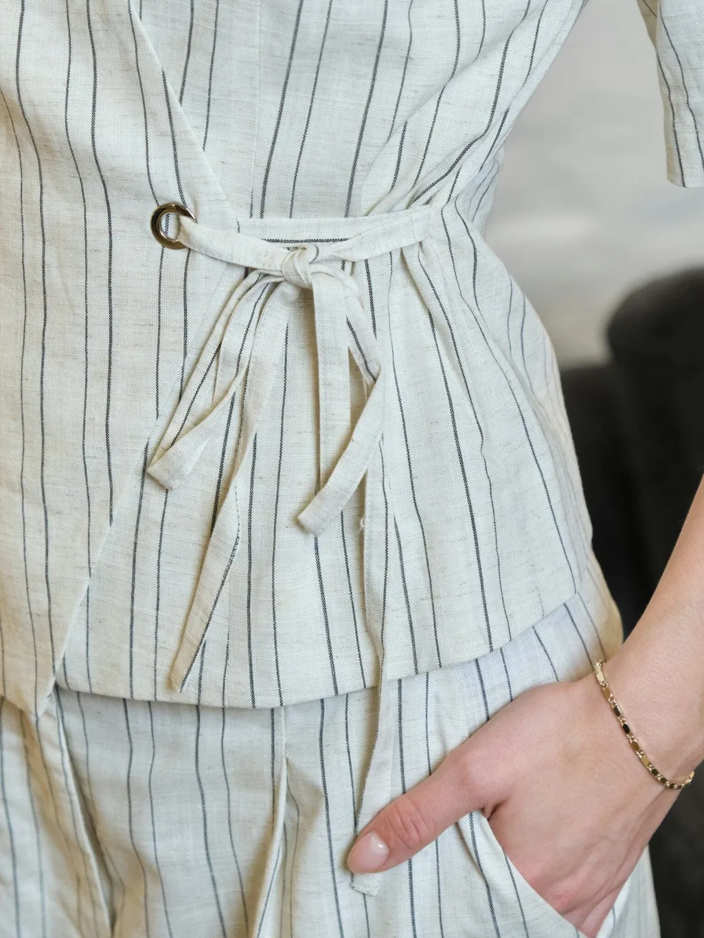 Nnsimmo Stripe Eyelet Blouse 167886