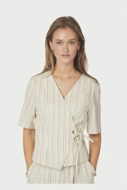 Nnsimmo Stripe Eyelet Blouse 167886