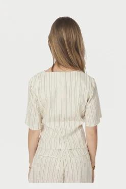 Nnsimmo Stripe Eyelet Blouse 167886