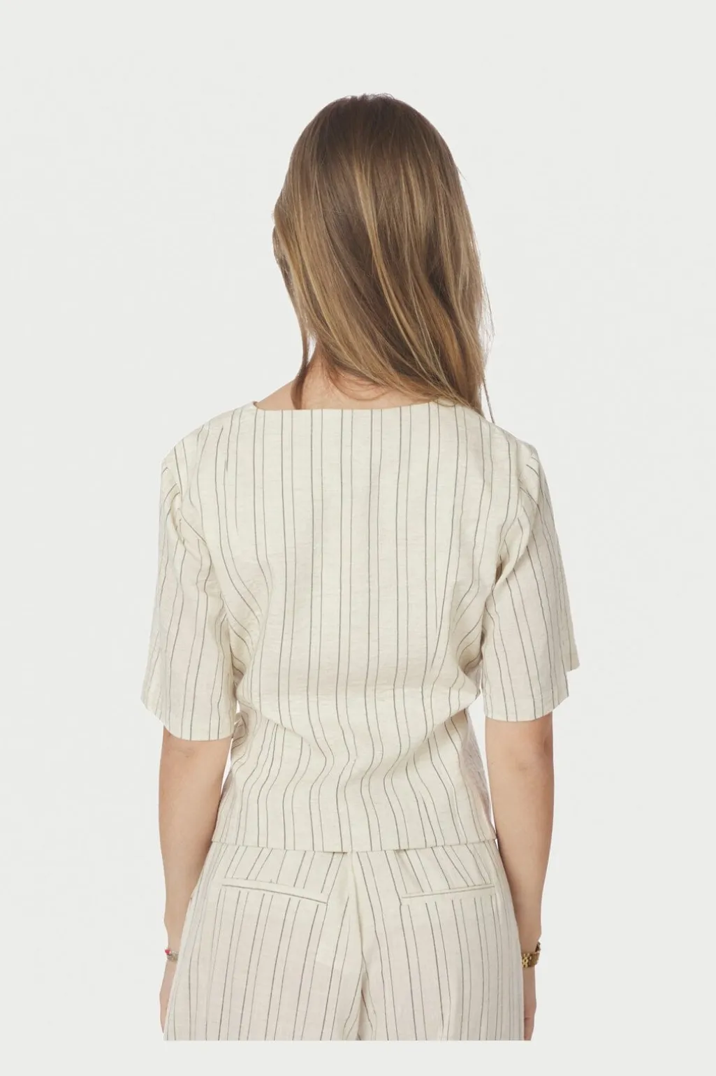 Nnsimmo Stripe Eyelet Blouse 167886