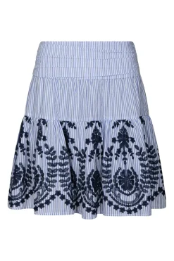 Nntarrow Stripe Embroidery Skirt 168998