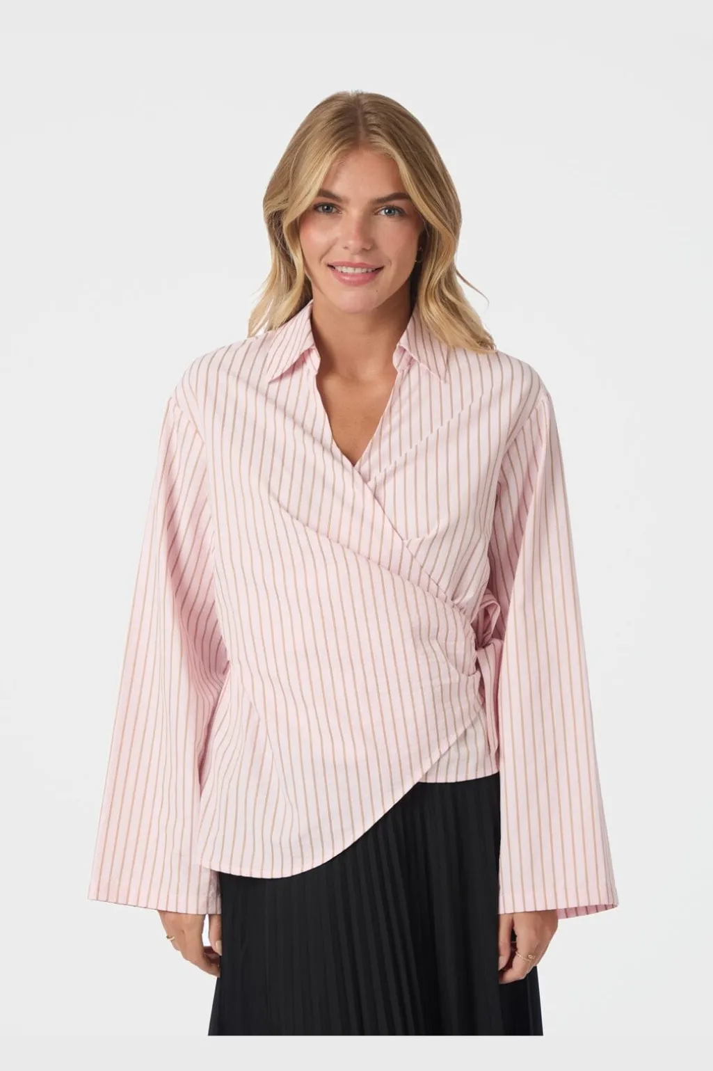Nntifuna Stripe Wrap Shirt 167535