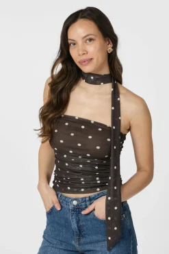 Nntorinti Mesh Dot Top 165892