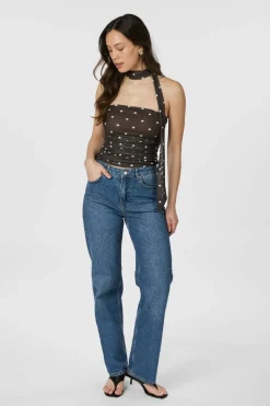 Nntorinti Mesh Dot Top 165892