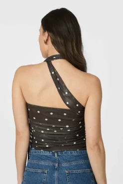 Nntorinti Mesh Dot Top 165892