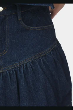 Nntripa Denim Frill Skirt 165971