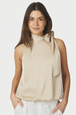 Nnveda Drapy Satin Top 166605