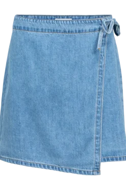 Objrosie Denim Short Wrap Skirt