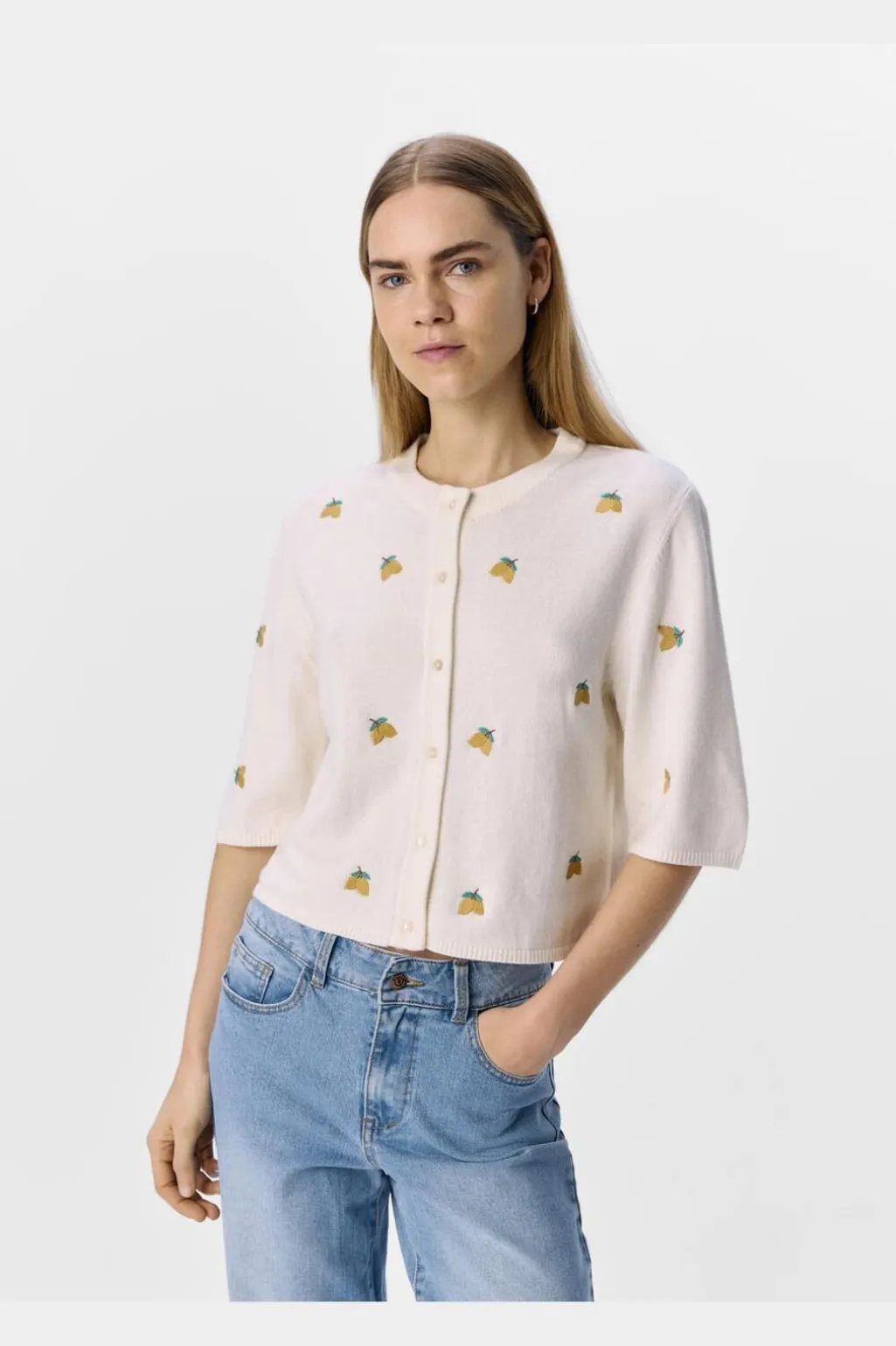 Objthess 3/4 Sleeve Cardigan