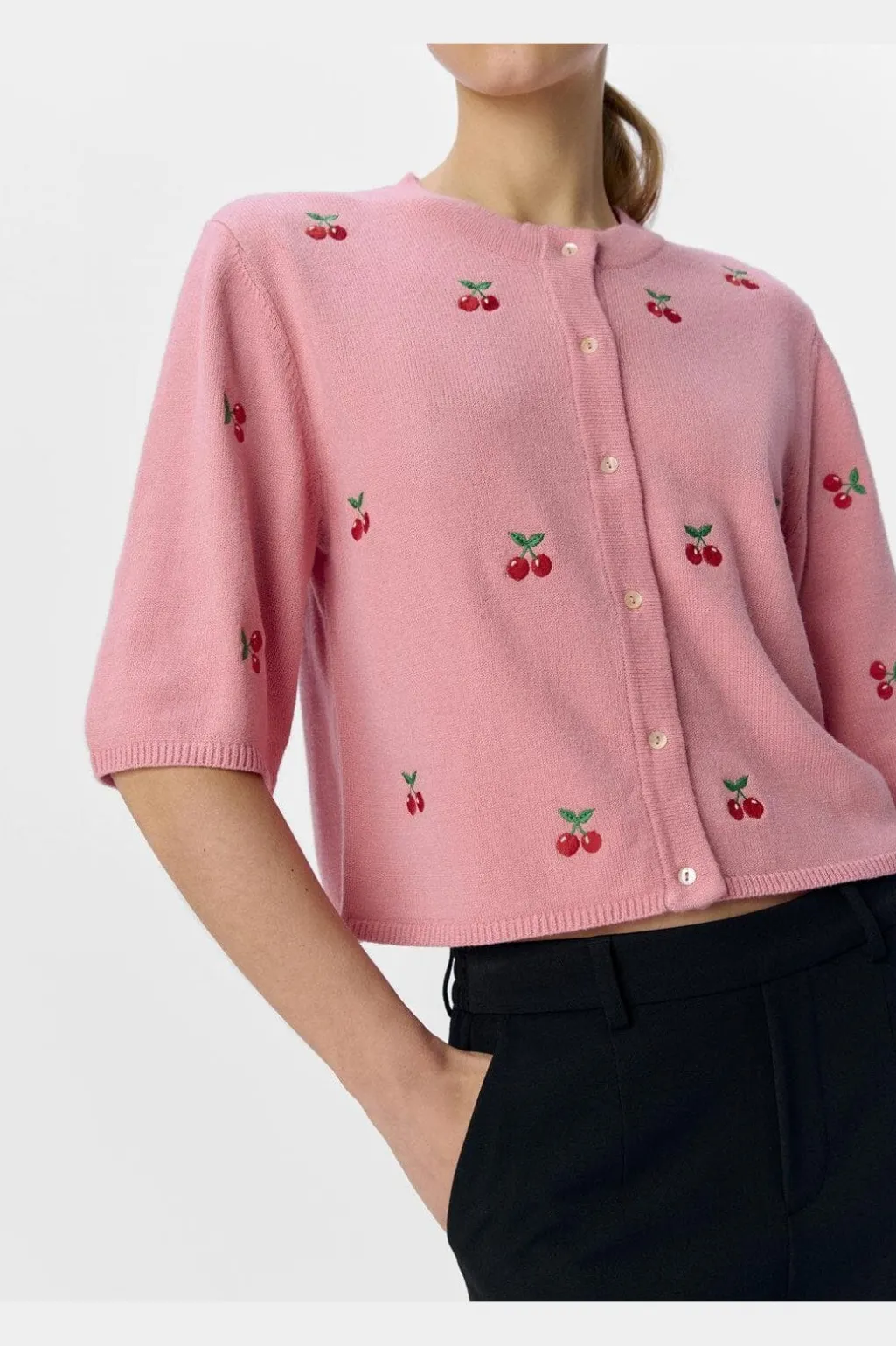 Objthess 3/4 Sleeve Cardigan