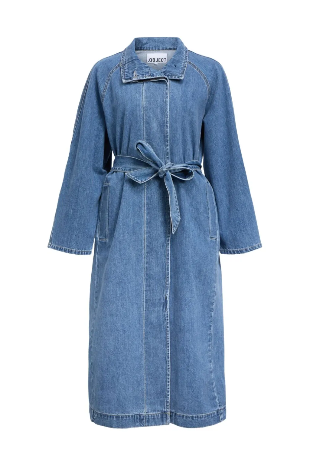 Objtrinna L/S Denim Trenchcoat