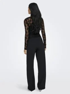 Onlalba L/S V-Neck Lace Top