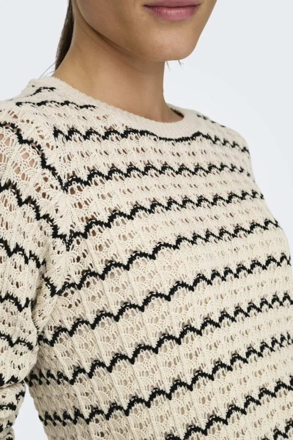 Onlasa Ls Structure O-Neck Knt