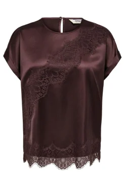 Onlbella Ss Satin Lace Top