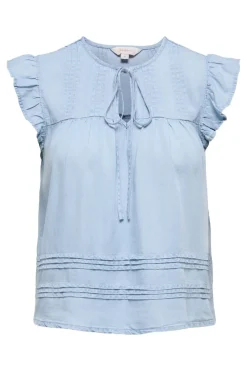 Onlcharis Life Sl Tie Neck Top Cc