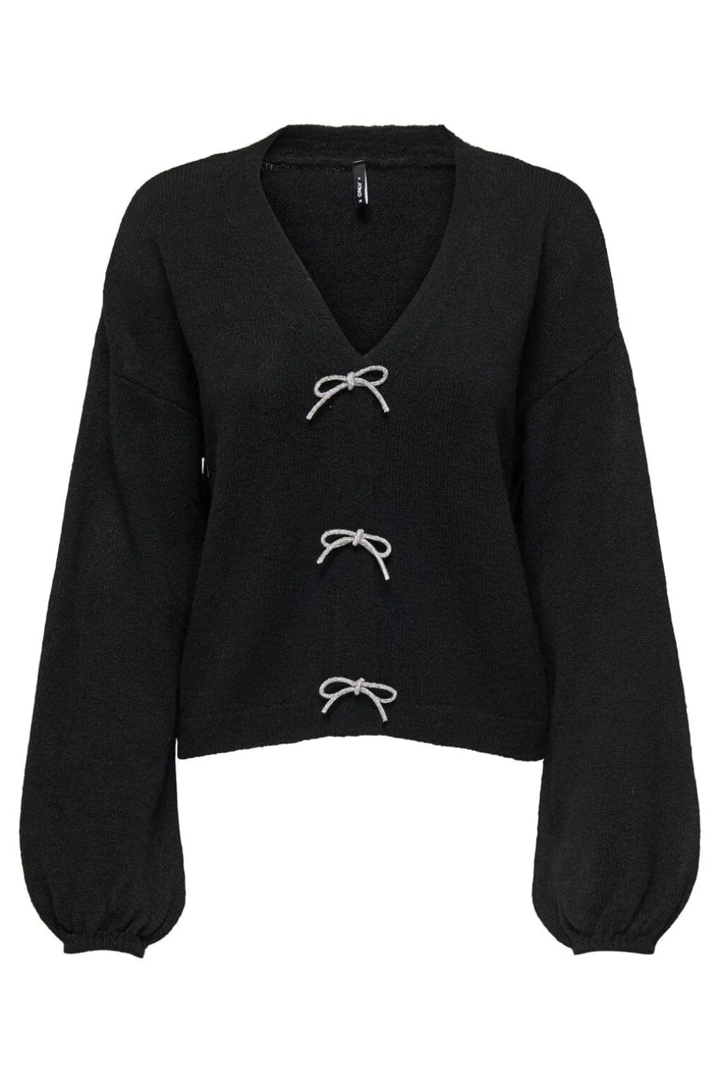 Onldonna Ls Bow V-Neck Knt