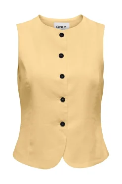 Onlgoa S/L Linen Bl Waistcoat Cc Tlr
