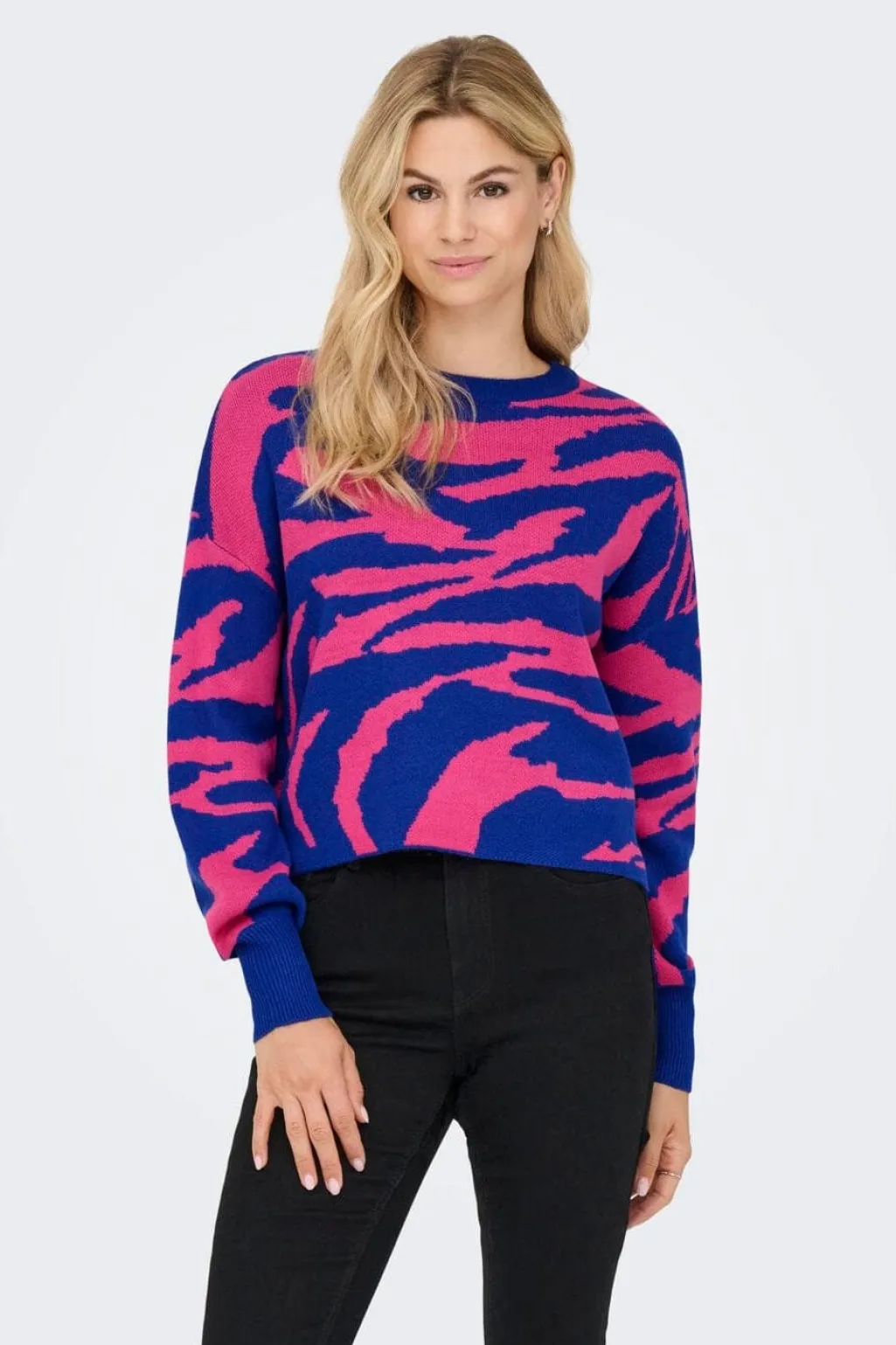 Onlhilla Ls Jq Mix Box O-Neck Knt