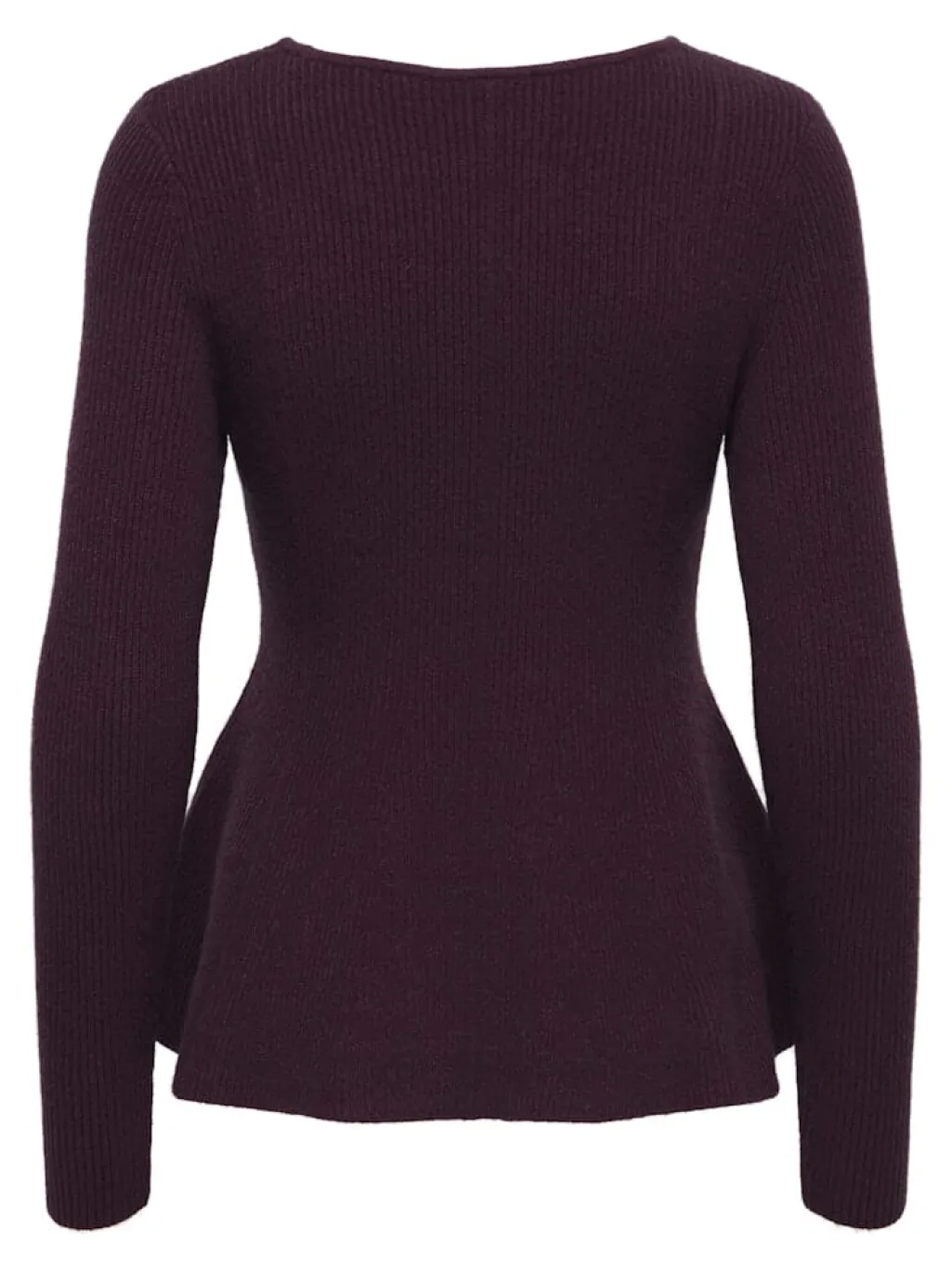 Onlibi Life Ls V-Neck Rib Peplum Cc Knt