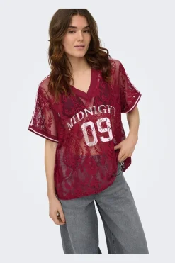 Onljules S/S V-Neck Lace Top