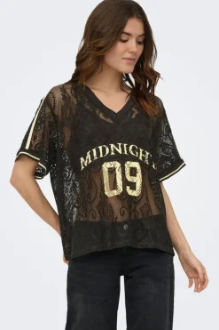 Onljules S/S V-Neck Lace Top