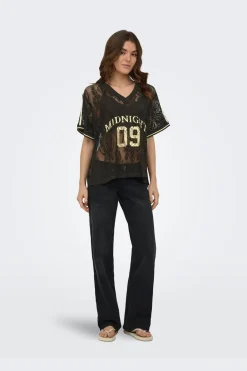 Onljules S/S V-Neck Lace Top