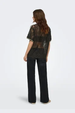 Onljules S/S V-Neck Lace Top