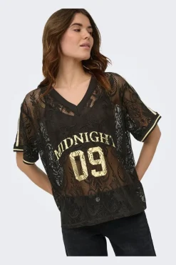 Onljules S/S V-Neck Lace Top