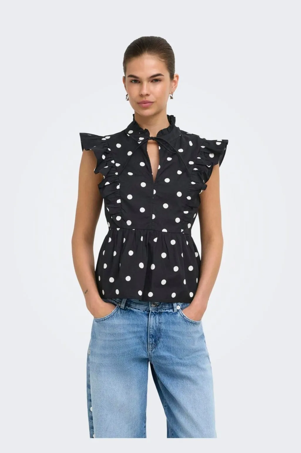 Onlkai S/L Peplum Frill