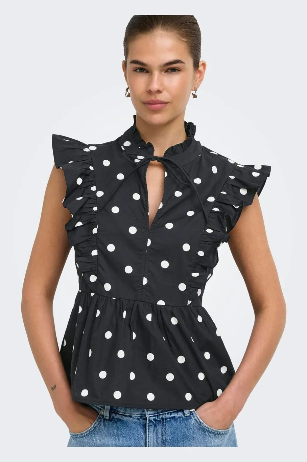 Onlkai S/L Peplum Frill