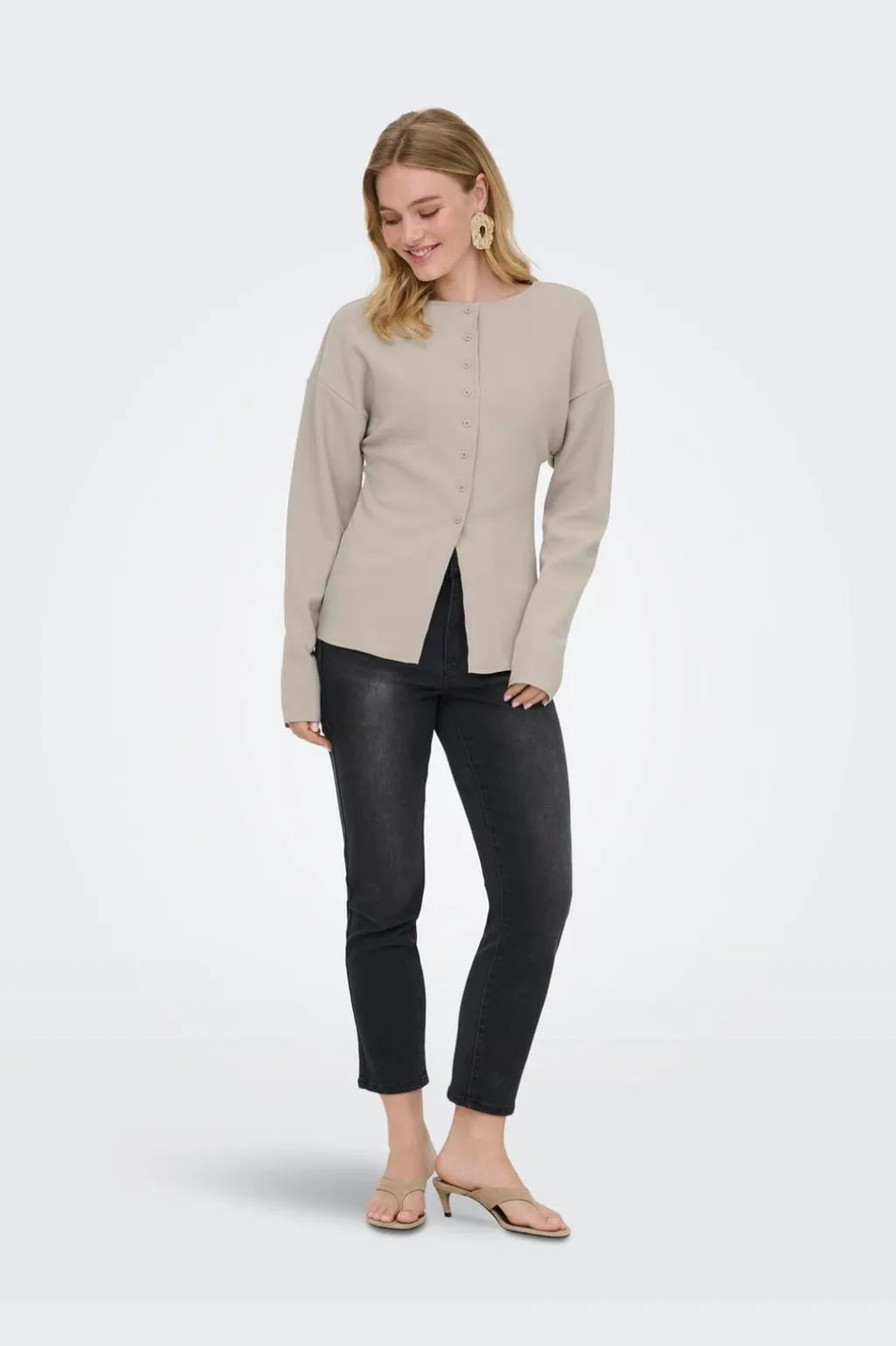 Onlluma-Clever L/S Waist Cardigan Tlr