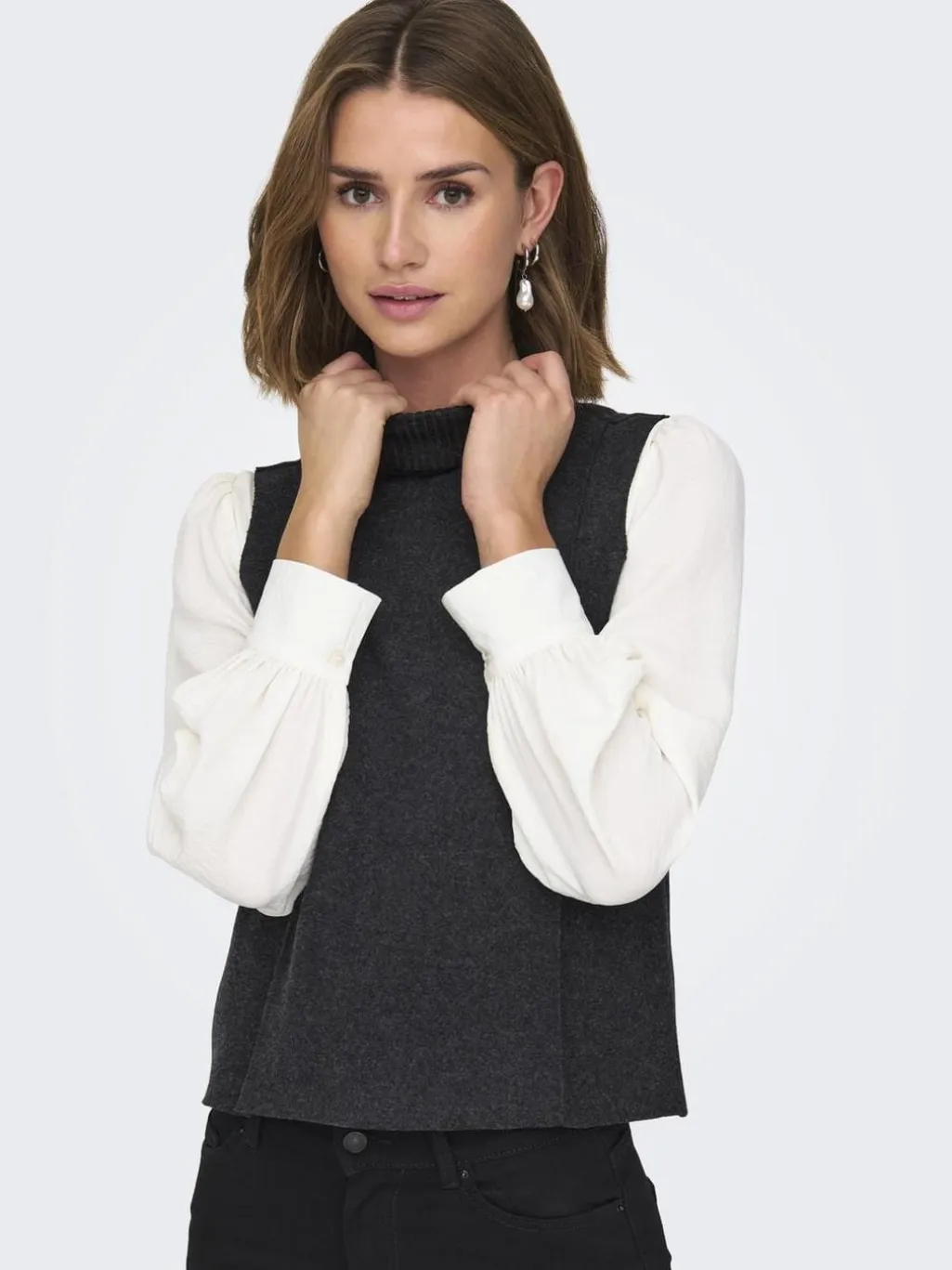 Onlmatty S/L Soft Roll Neck Top Cc Swt