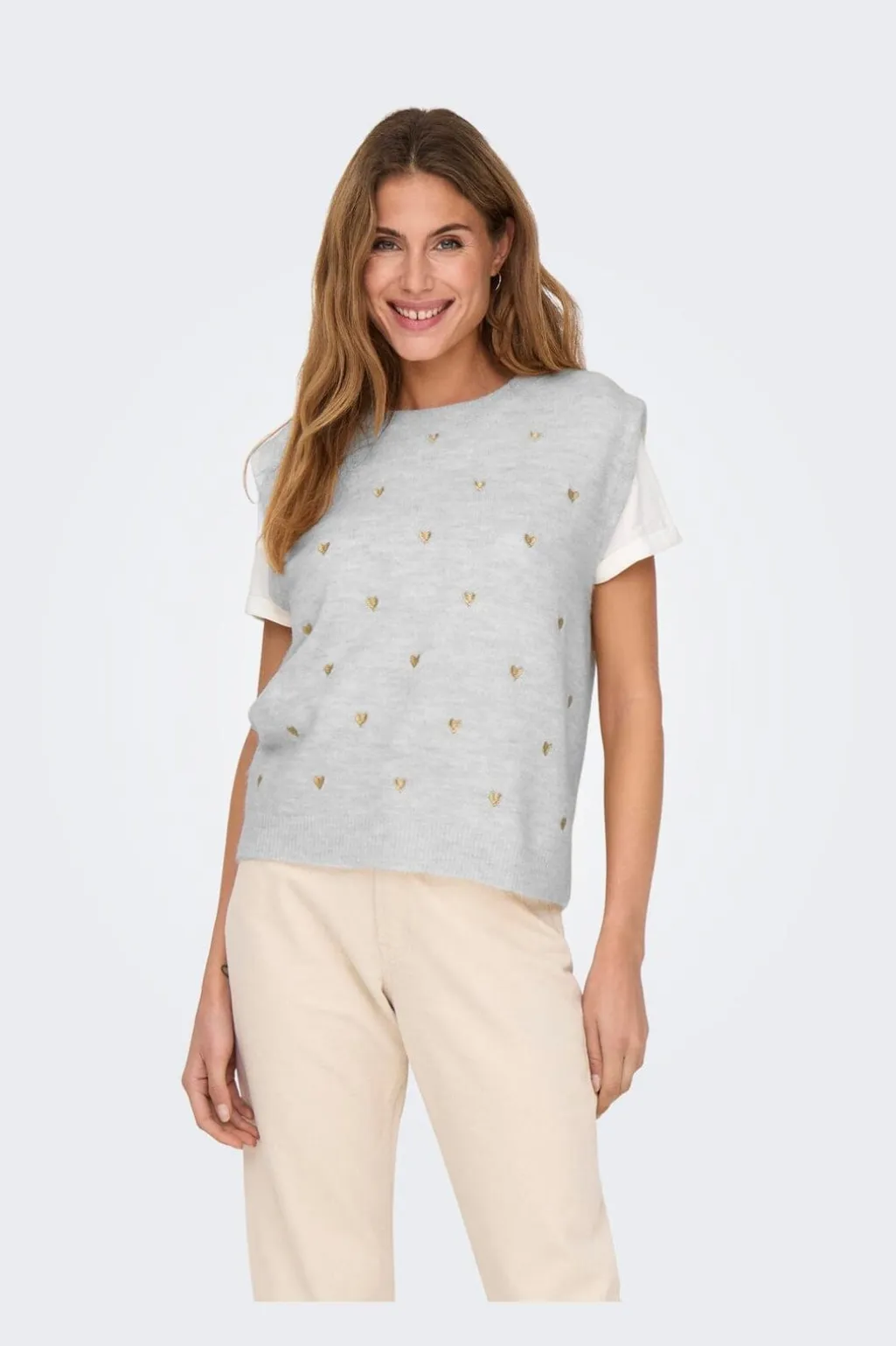 Onlmelody Sl Embroidery O-Neck Knt