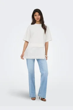Onlmexa S/S Tee Lace Top