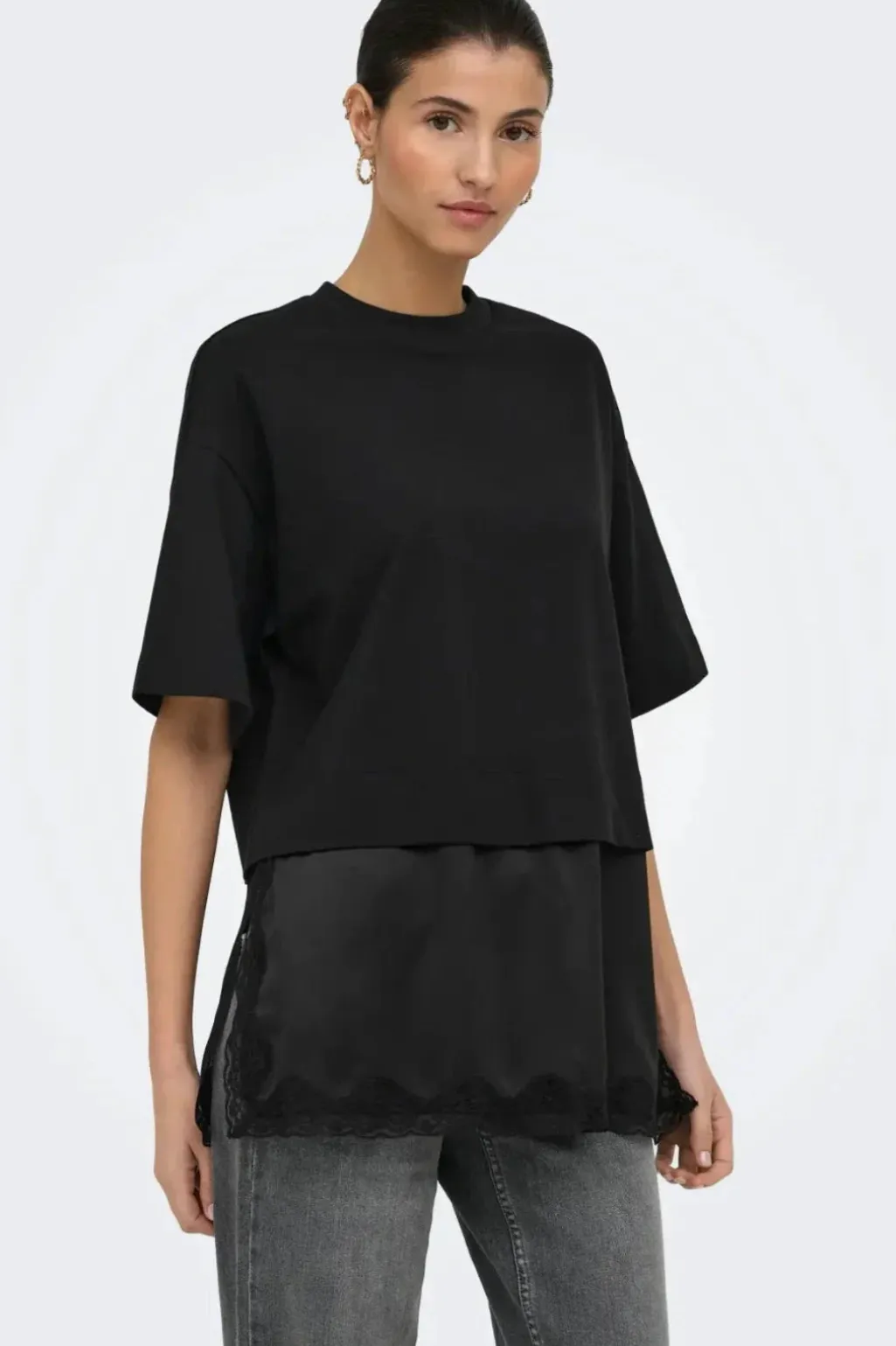 Onlmexa S/S Tee Lace Top