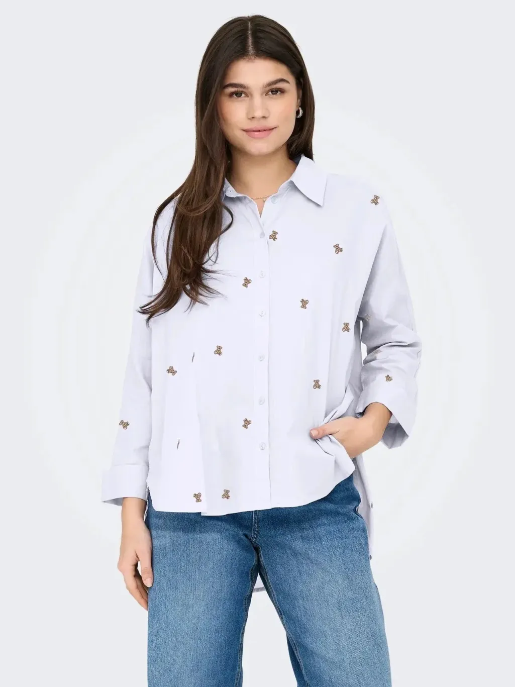 Onlnew Lina Grace Ls Emb Shirt