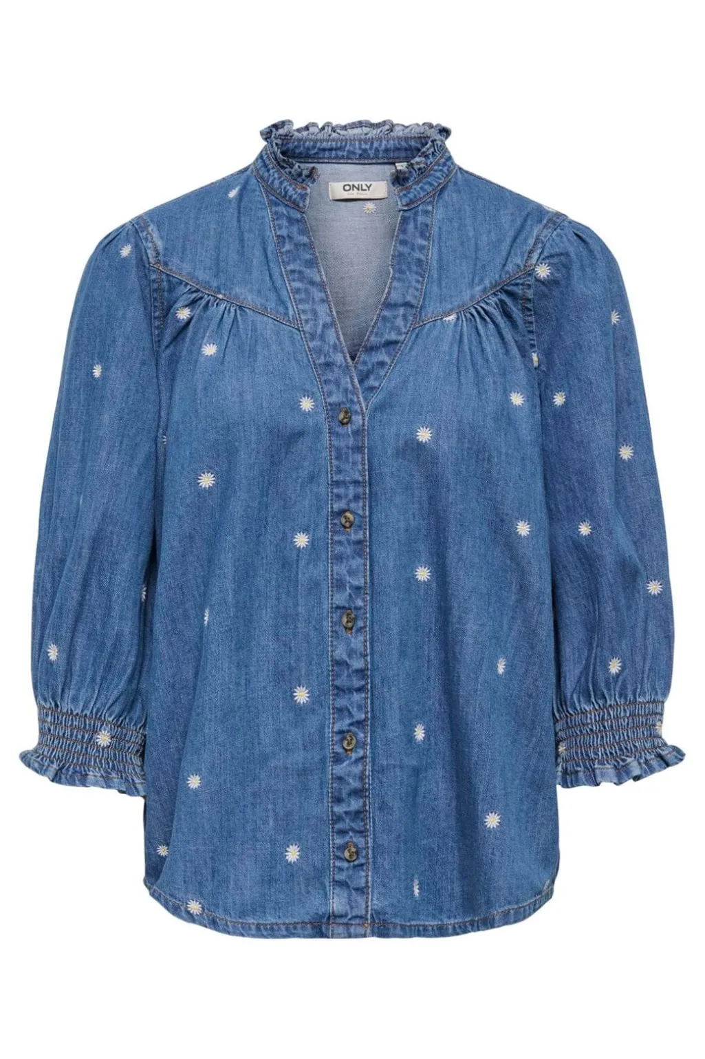 Onlraya Daisy Emb 3/4 Shirt Akm