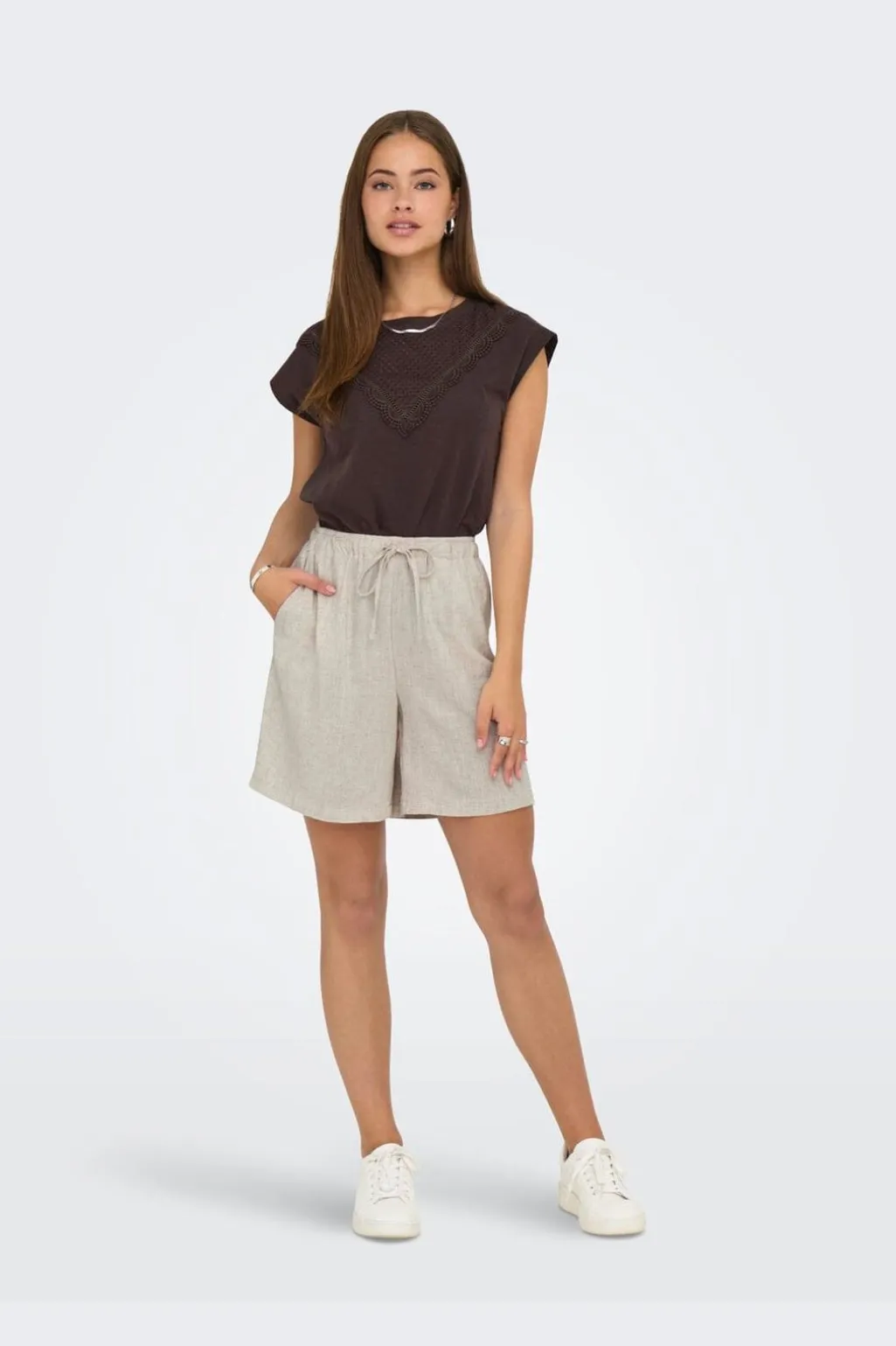 Onlsiesta Pull-Up Lin Bl Shorts