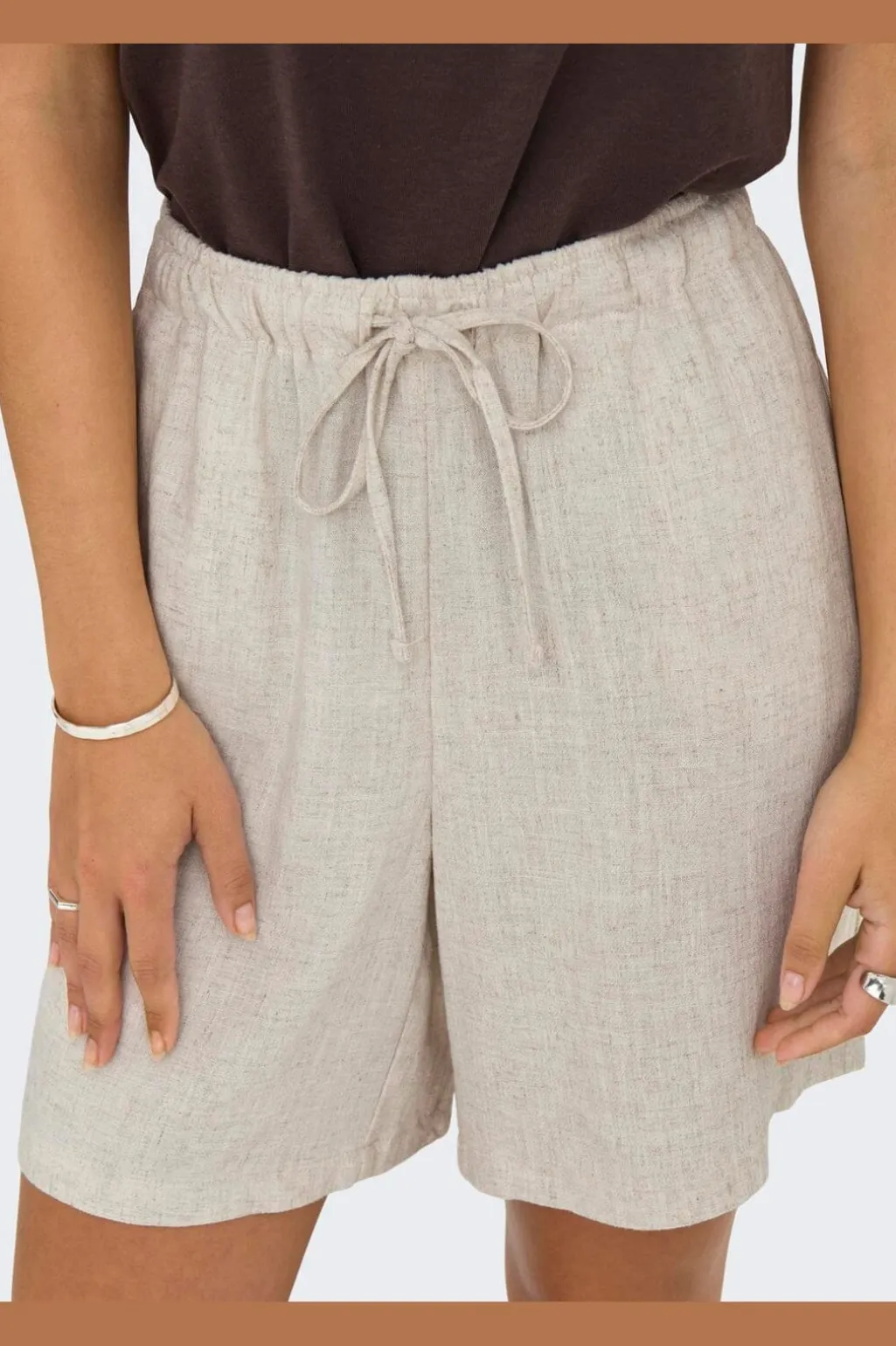 Onlsiesta Pull-Up Lin Bl Shorts