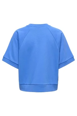Onlsina S/S O-Neck Terry Emb Swt