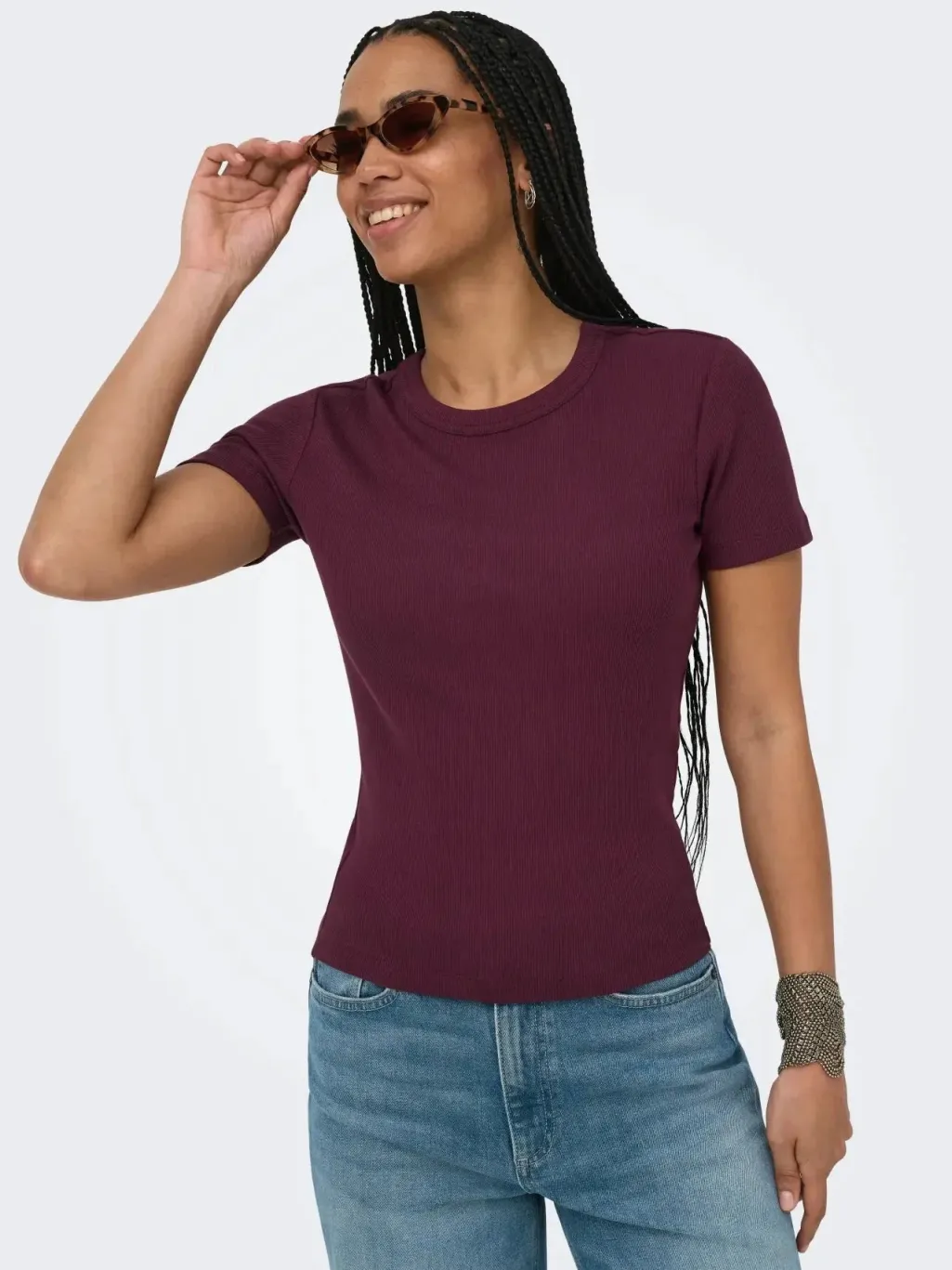 Onlval S/S O-Neck Top