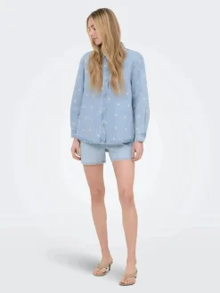 Onlvera Ls Daisy Emb Shirt Qyt