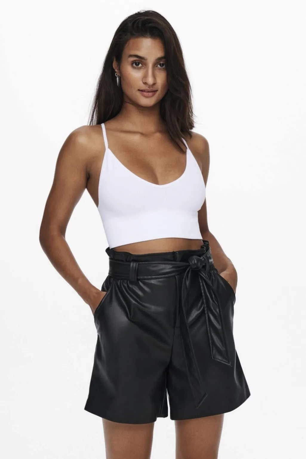 Onlvicky Rib Seamless Vneck Top Acc