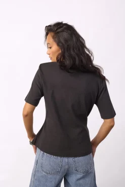 Orianecc Pleat Tie Tee 500096