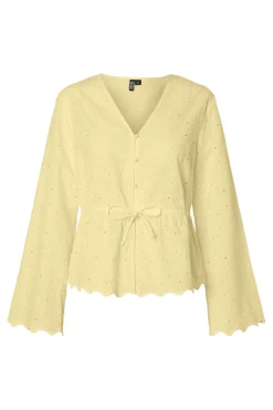 Pcarmorine Ls Embroderi Top